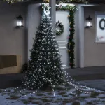 Instalație brad de Crăciun 320 LED-uri, alb rece, 375 cm GartenMobel Dekor