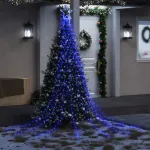 Lumină pentru brad de Crăciun 320 LED-uri albastru 375 cm GartenMobel Dekor