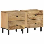 Noptiere, 2 buc., 40x33x46 cm, lemn masiv de acacia GartenMobel Dekor