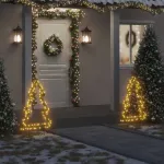 Decorațiune brad cu lumini de Crăciun cu țăruși, 115 LED, 90 cm GartenMobel Dekor