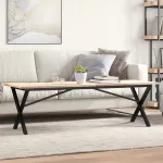 Picioare Măsuță de cafea X-Frame 140x30x43 cm Oţel GartenMobel Dekor