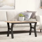 Picioare Măsuță de cafea Y-Frame 80x40x43 cm Oţel GartenMobel Dekor