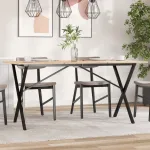 Picioare masă de sufragerie X-Frame 120x60x73 cm Oţel GartenMobel Dekor