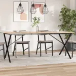 Picioare masă de sufragerie X-Frame 160x80x73 cm Oţel GartenMobel Dekor