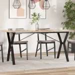Picioare masă de sufragerie Y-Frame 140x60x73 cm Oţel GartenMobel Dekor