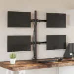 Suport de perete pentru monitor VESA 75/100 mm, negru, oțel GartenMobel Dekor