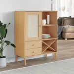 Dulap înalt SENJA aspect ratan maro, 90x40x112cm GartenMobel Dekor