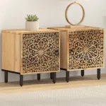Noptiere, 2 buc., 40x33x46 cm, lemn masiv de acacia GartenMobel Dekor