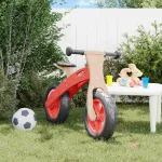 Bicicletă echilibru pentru copii, cauciucuri pneumatice, roșu GartenMobel Dekor