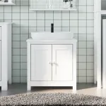 Dulap chiuvetă de baie BERG, alb, 60x34x59 cm, lemn masiv pin GartenMobel Dekor