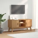 Dulap TV „OLDEN”, maro, 114x43x57 cm, lemn masiv pin GartenMobel Dekor