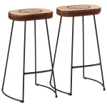 Scaune de bar, 2 buc., maro închis, 44x37,5x78 cm GartenMobel Dekor