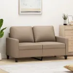 Canapea cu 2 locuri, cappuccino, 120 cm, piele ecologică GartenMobel Dekor