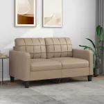 Canapea cu 2 locuri, cappuccino, 140 cm, piele ecologică GartenMobel Dekor