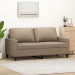 Canapea cu 2 locuri, cappuccino, 140 cm, piele ecologică GartenMobel Dekor