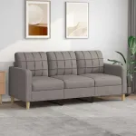 Canapea cu 3 locuri, taupe, 180 cm, material textil GartenMobel Dekor