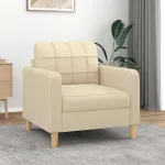 Fotoliu canapea, crem, 60 cm, material textil GartenMobel Dekor