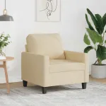 Fotoliu canapea, crem, 60 cm, material textil GartenMobel Dekor