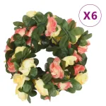 Ghirlande flori, 6 buc., roșu apus de soare, 250 cm GartenMobel Dekor