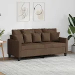 Canapea cu 2 locuri, maro, 140 cm, material textil GartenMobel Dekor