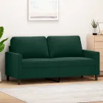 Canapea cu 2 locuri, verde închis, 140 cm, catifea GartenMobel Dekor