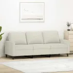 Canapea cu 3 locuri, crem, 180 cm, catifea GartenMobel Dekor
