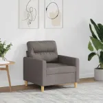 Fotoliu canapea, gri taupe, 60 cm, material textil GartenMobel Dekor