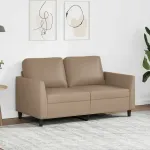 Canapea cu 2 locuri, cappuccino, 120 cm, piele ecologică GartenMobel Dekor