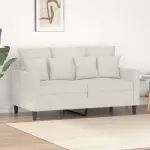 Canapea cu 2 locuri, crem, 120 cm, catifea GartenMobel Dekor