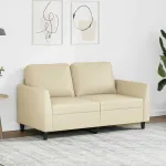 Canapea cu 2 locuri, crem, 120 cm, piele ecologică GartenMobel Dekor