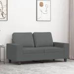 Canapea cu 2 locuri, gri închis, 120 cm, material textil GartenMobel Dekor