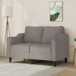 Canapea cu 2 locuri, gri taupe, 120 cm, material textil GartenMobel Dekor