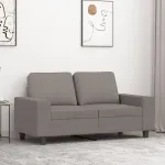 Canapea cu 2 locuri, gri taupe, 120 cm, material textil GartenMobel Dekor