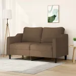 Canapea cu 2 locuri, maro, 140 cm, material textil GartenMobel Dekor