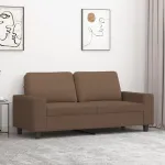 Canapea cu 2 locuri, maro, 140 cm, material textil GartenMobel Dekor