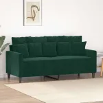 Canapea cu 2 locuri, verde închis, 140 cm, catifea GartenMobel Dekor