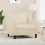 Fotoliu canapea, crem, 60 cm, material textil GartenMobel Dekor