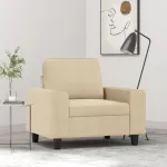 Fotoliu canapea, crem, 60 cm, material textil GartenMobel Dekor