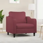 Fotoliu canapea, roșu vin, 60 cm, material textil GartenMobel Dekor