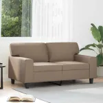 Canapea cu 2 locuri, cappuccino, 120 cm, piele ecologică GartenMobel Dekor