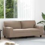 Canapea cu 2 locuri, cappuccino, 140 cm, piele ecologică GartenMobel Dekor