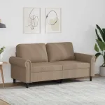 Canapea cu 2 locuri, cappuccino, 140 cm, piele ecologică GartenMobel Dekor