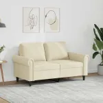 Canapea cu 2 locuri, crem, 120 cm, piele ecologică GartenMobel Dekor