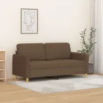 Canapea cu 2 locuri, maro, 140 cm, material textil GartenMobel Dekor