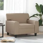 Canapea de o persoană, cappuccino, 60 cm, piele ecologică GartenMobel Dekor
