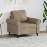 Canapea de o persoană, cappuccino, 60 cm, piele ecologică GartenMobel Dekor