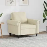 Canapea de o persoană, crem, 60 cm, piele ecologică GartenMobel Dekor