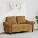 Canapea cu 2 locuri, maro, 120 cm, catifea GartenMobel Dekor