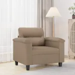 Canapea de o persoană, cappuccino, 60 cm, piele ecologică GartenMobel Dekor