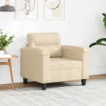 Fotoliu canapea, crem, 60 cm, textil microfibră GartenMobel Dekor